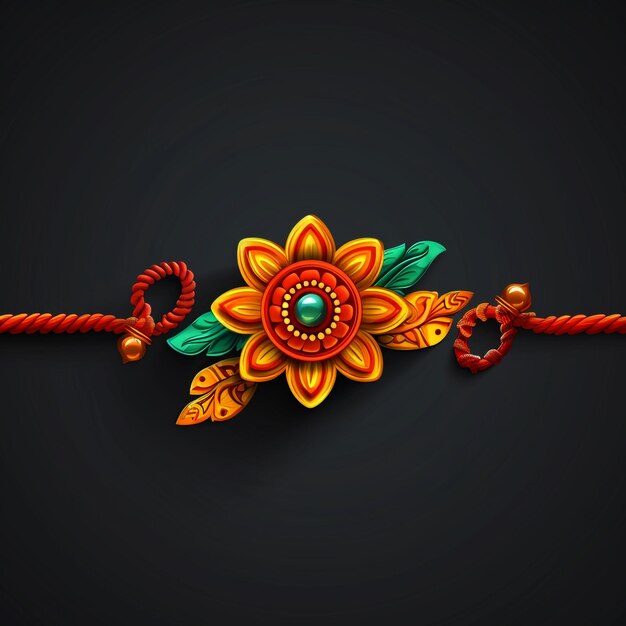 Creative elegant beautiful Rakhi design blue background for Raksha bandhan design template hinduism