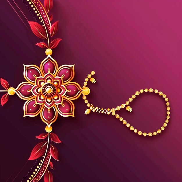 Creative elegant beautiful Rakhi design for Raksha bandhan celebration background design hinduism