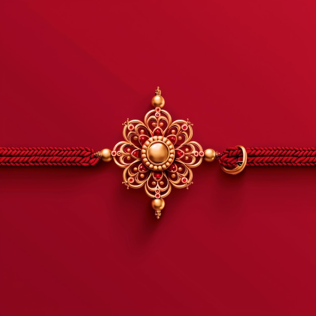 Creative elegant beautiful Rakhi design red background for Raksha bandhan design template hinduism