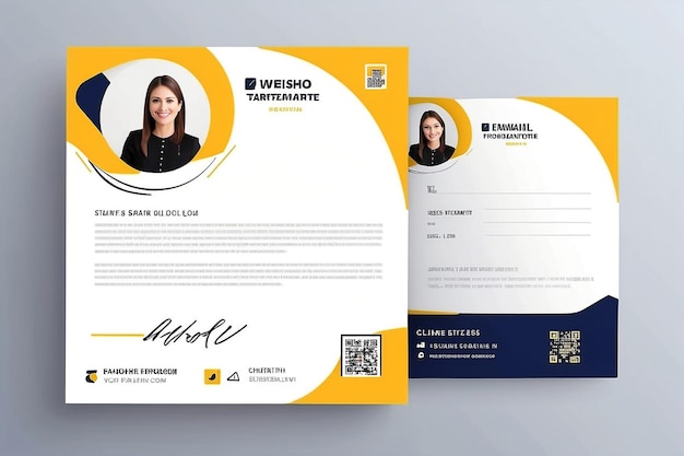 Photo creative email signature template design