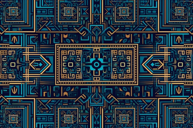 Creative ethnic style seamless pattern hand drawn artistic