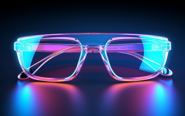 Creative glowing neon Holographic 3D Glow