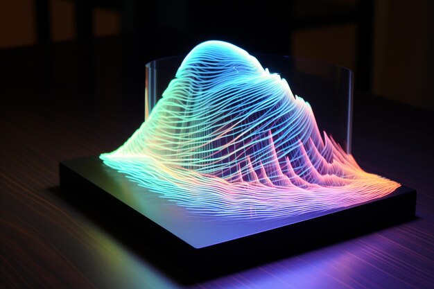 Creative glowing neon Holographic 3D Glow