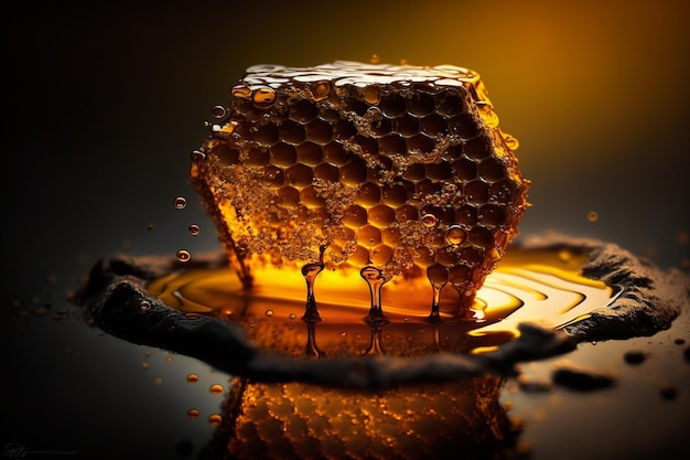 Creative and gorgeous sets of sweet and fresh honey bees and honeycomb Proper nutrition natural sugar substitute ecological fructose healthy living flowers of the meadow