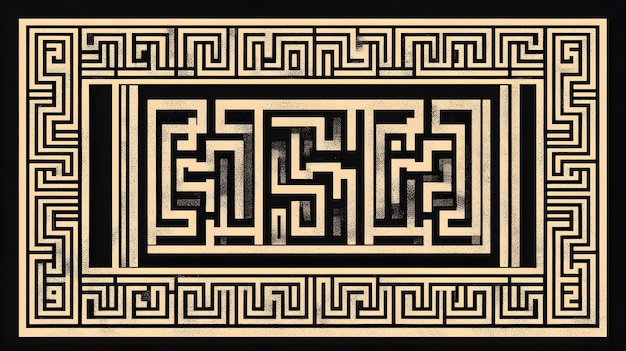 Creative Greek Key design with continuous mazelike motifs inspired by ancient Greek architecture High quality sharp images graphic illustration