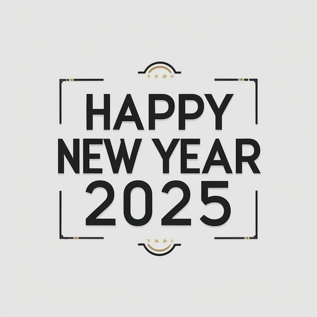 Photo creative happy new year 2025 design ideas