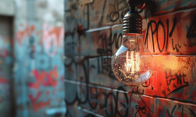 Creative idea light bulb background