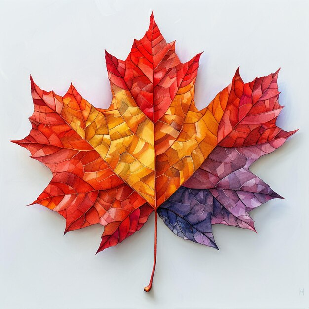 Creative illustration of a Canadian maple leaf