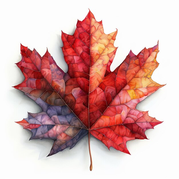 Creative illustration of a Canadian maple leaf