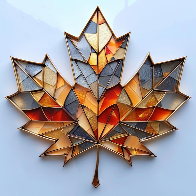 Creative illustration of a Canadian maple leaf