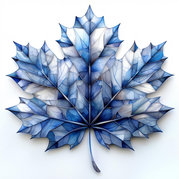 Creative illustration of a Canadian maple leaf