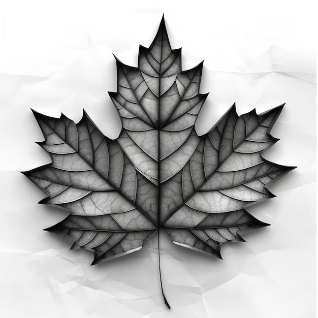 Creative illustration of a Canadian maple leaf