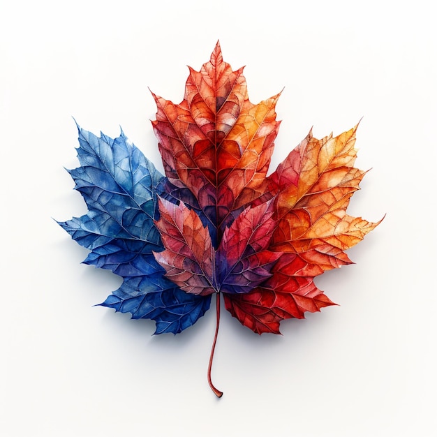 Creative illustration of a Canadian maple leaf