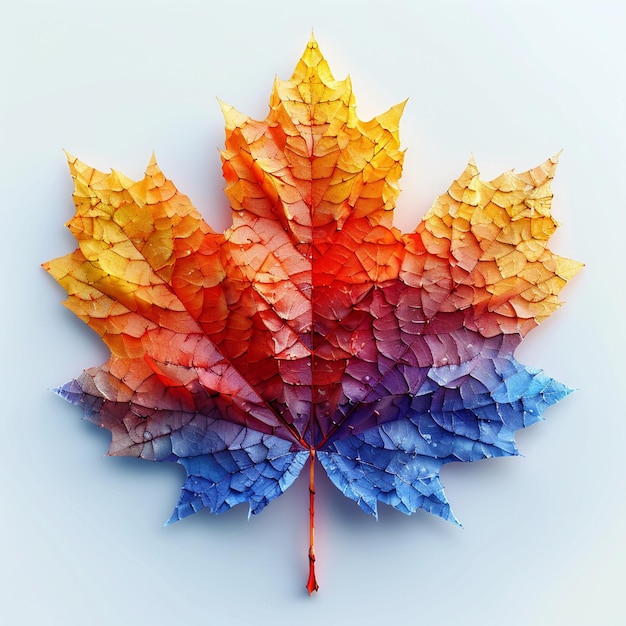 Creative illustration of a Canadian maple leaf