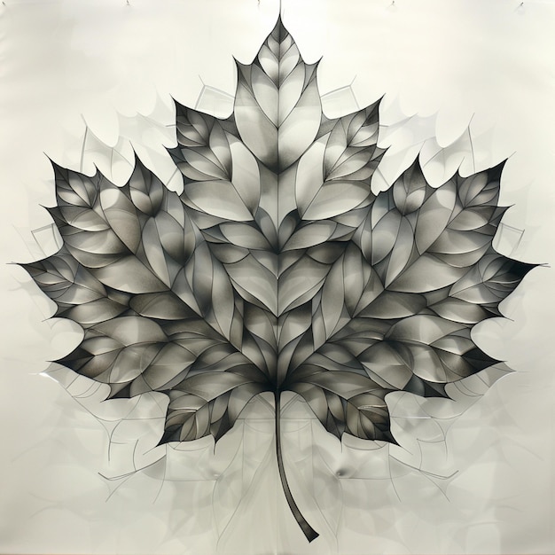 Creative illustration of a Canadian maple leaf