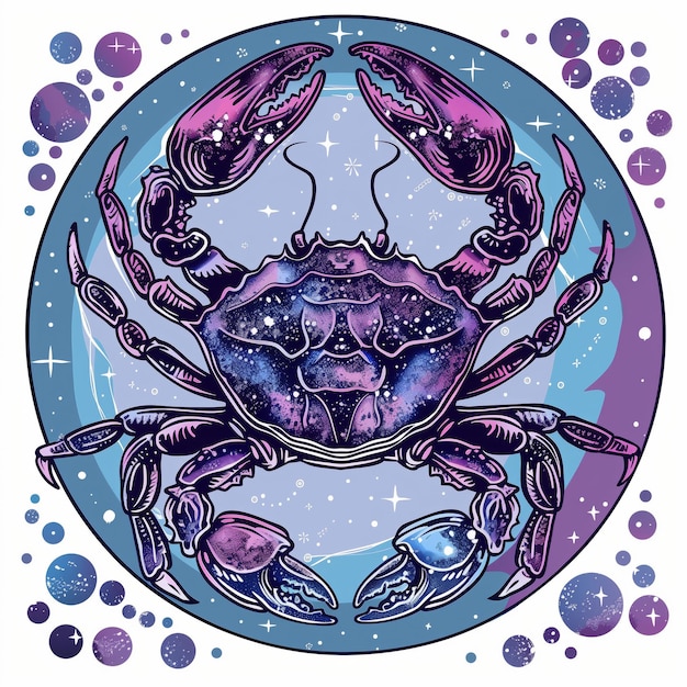 Photo creative illustration of the cancer zodiac sign