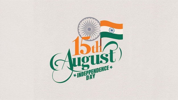 Photo creative illustration for indian independence day 15th august with indian flag generative ai