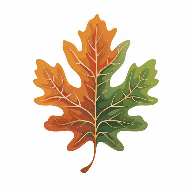 Photo creative illustration of an oak leaf