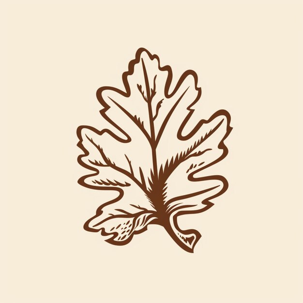 Photo creative illustration of an oak leaf