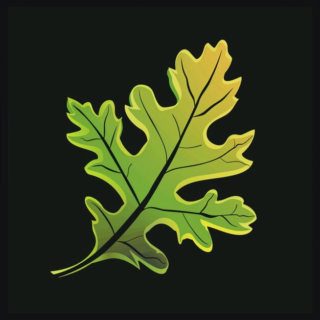 Photo creative illustration of an oak leaf