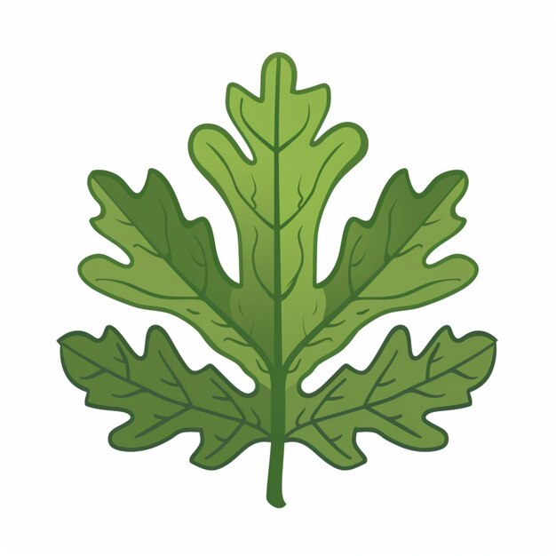 Photo creative illustration of an oak leaf