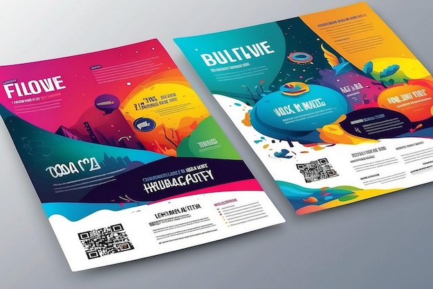 Photo creative and imaginative flyer design template