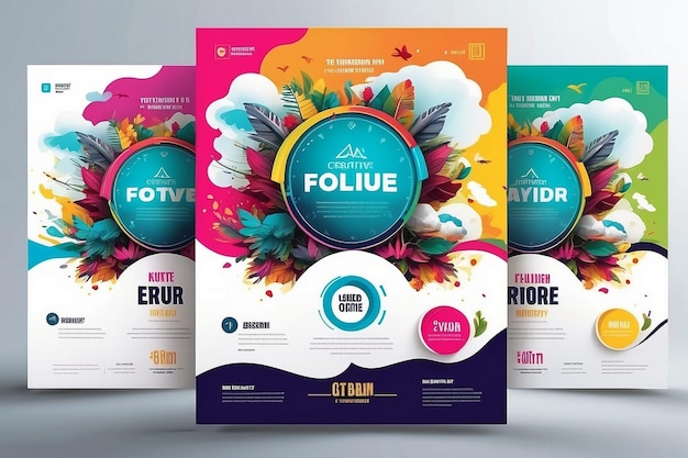 Photo creative and imaginative flyer design template