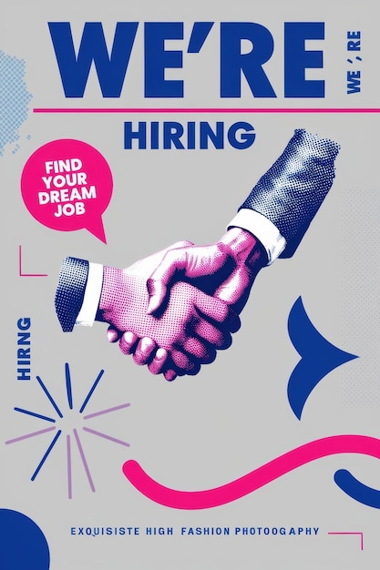 Photo creative job hiring poster join our team