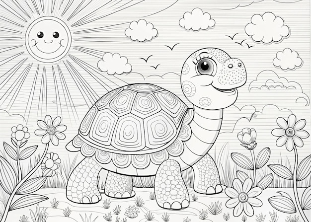 Photo creative kids coloring pages cute creatures edition