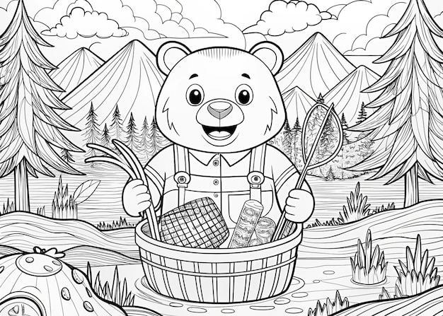 Photo creative kids coloring pages cute creatures edition