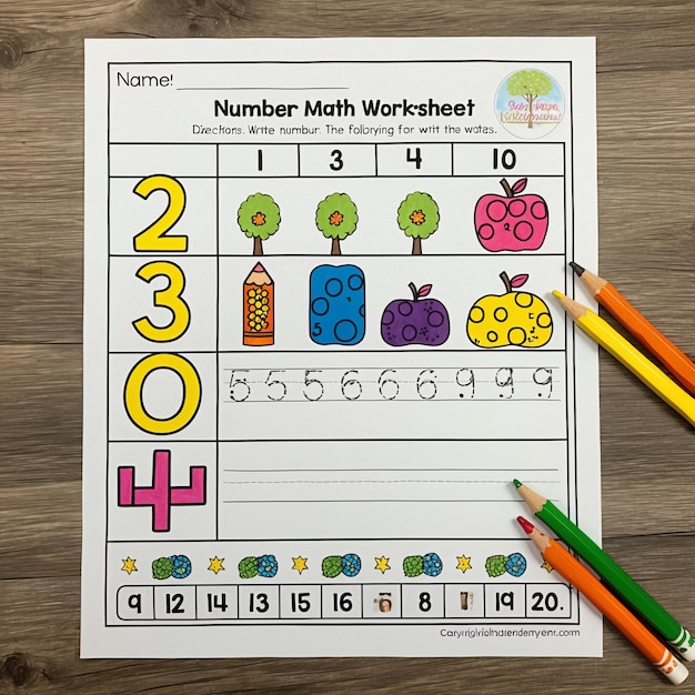 Photo creative kindergarten math worksheets to enhance learning