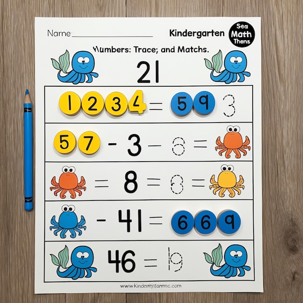 Photo creative kindergarten math worksheets to enhance learning