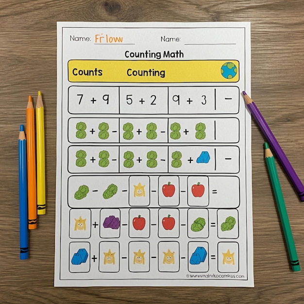 Photo creative kindergarten math worksheets to enhance learning