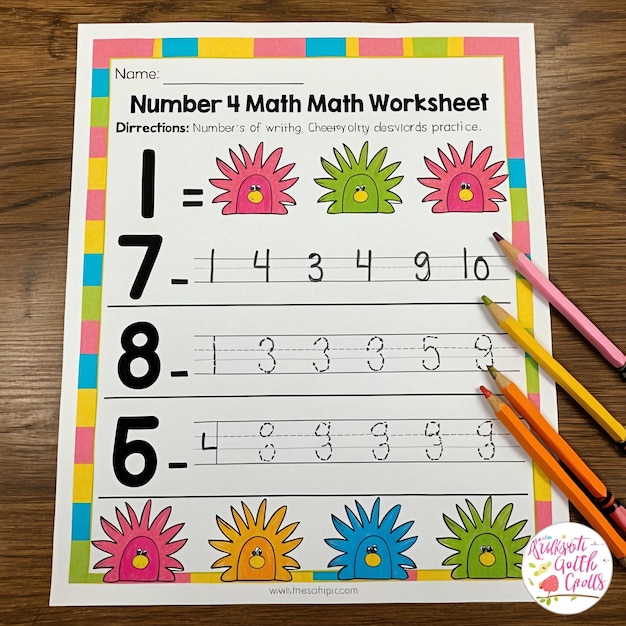 Photo creative kindergarten math worksheets to enhance learning