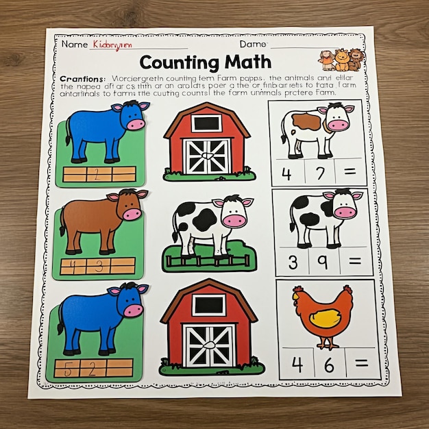 Photo creative kindergarten math worksheets to enhance learning