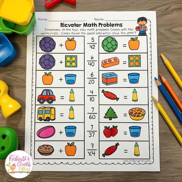 Photo creative kindergarten math worksheets to enhance learning