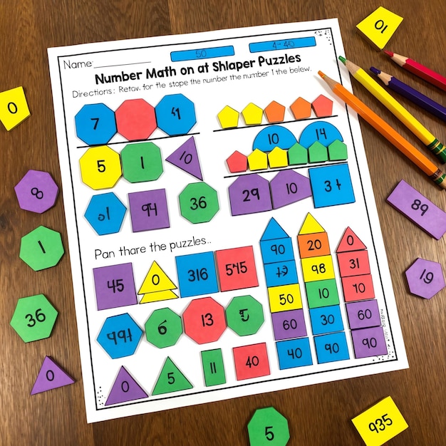 Photo creative kindergarten math worksheets to enhance learning