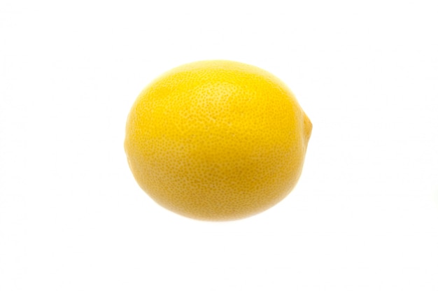 Creative layout of a lemon on a white background. 