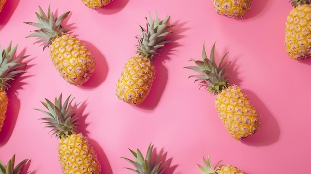 Creative layout made of pineapple on the watercolor background Flat lay Food concept Generative AI