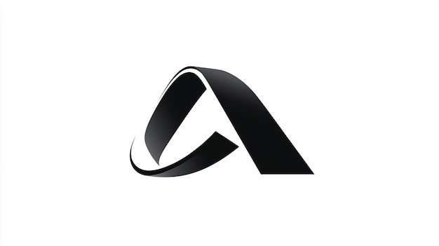 Photo a creative logo of the letter a using negative space with bold design