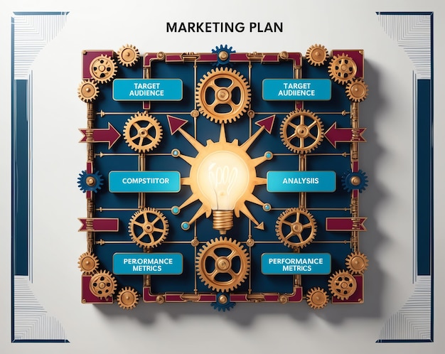 Photo creative marketing plan image for business strategy