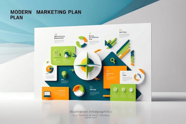 Photo creative marketing plan image for business strategy