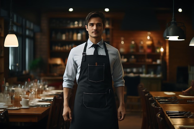 Creative Mockup of a Chef Apron in a Five Star Restaurant Setting Sho uniform collection design