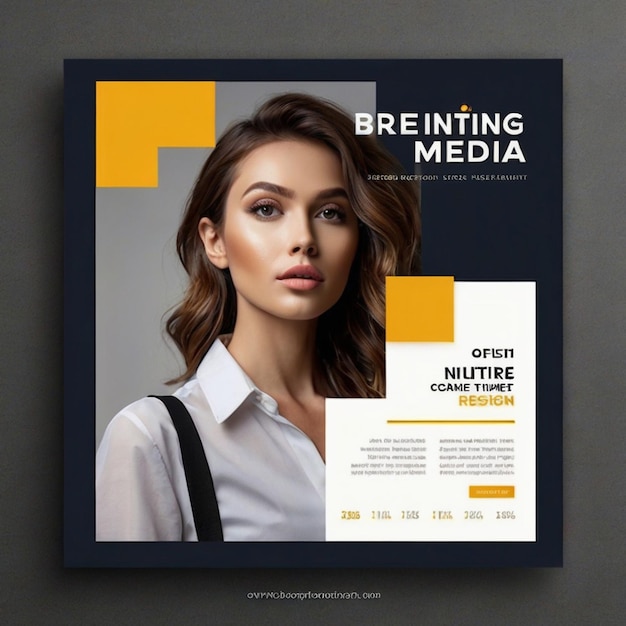 Photo creative modern business social media post design template