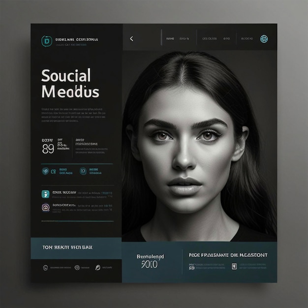 Creative modern business social media post design template