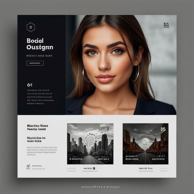 Creative modern business social media post design template