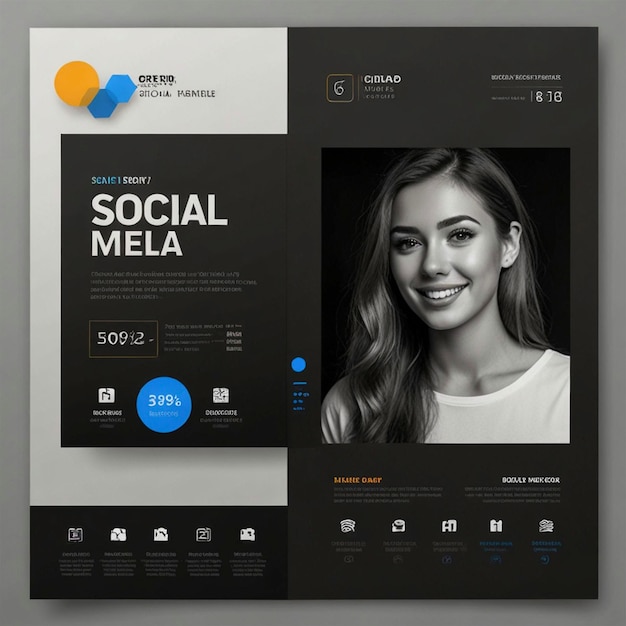 Creative modern business social media post design template