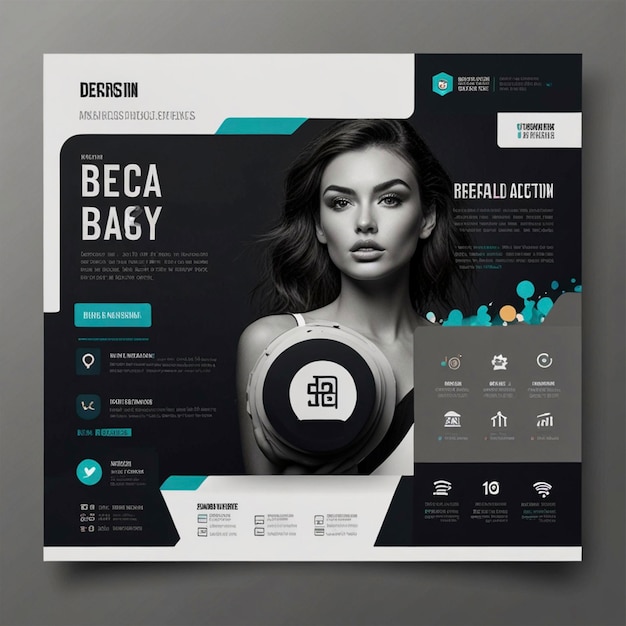 Creative modern business social media post design template