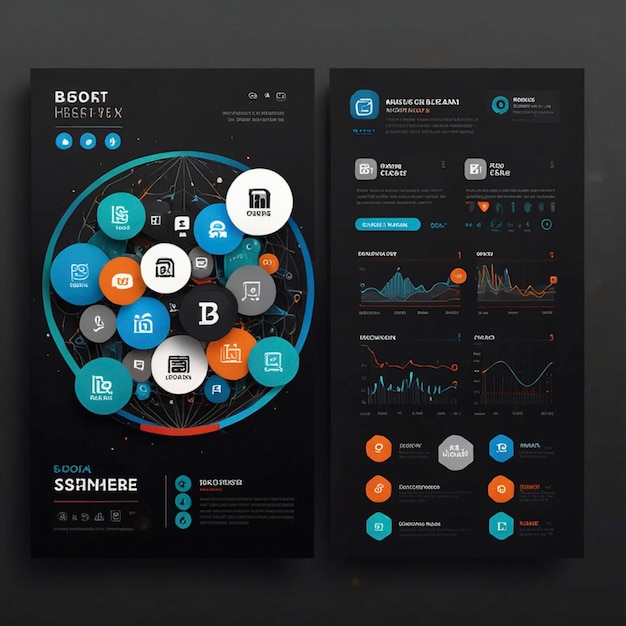 Creative modern business social media post design template