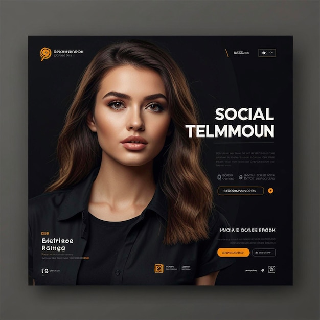 Creative modern business social media post design template